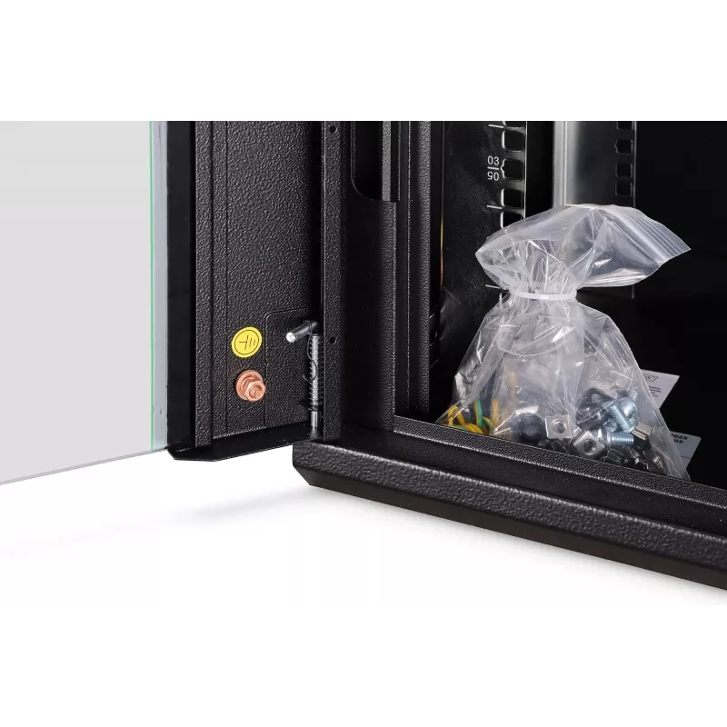 Seinäkiinnitteinen 19 tuuman räkkikaappi DIGITUS Dynamic-N DN-37101 — 7U, 600x450 mm, IP20, avainlukko, kokoamaton