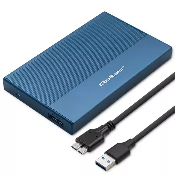 Ulkoinen 2,5 tuuman SSD/HDD-kotelo QOLTEC 52276 USB 3.0 SATA jopa 2 TB