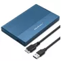Ulkoinen 2,5 tuuman SSD/HDD-kotelo QOLTEC 52276 USB 3.0 SATA jopa 2 TB
