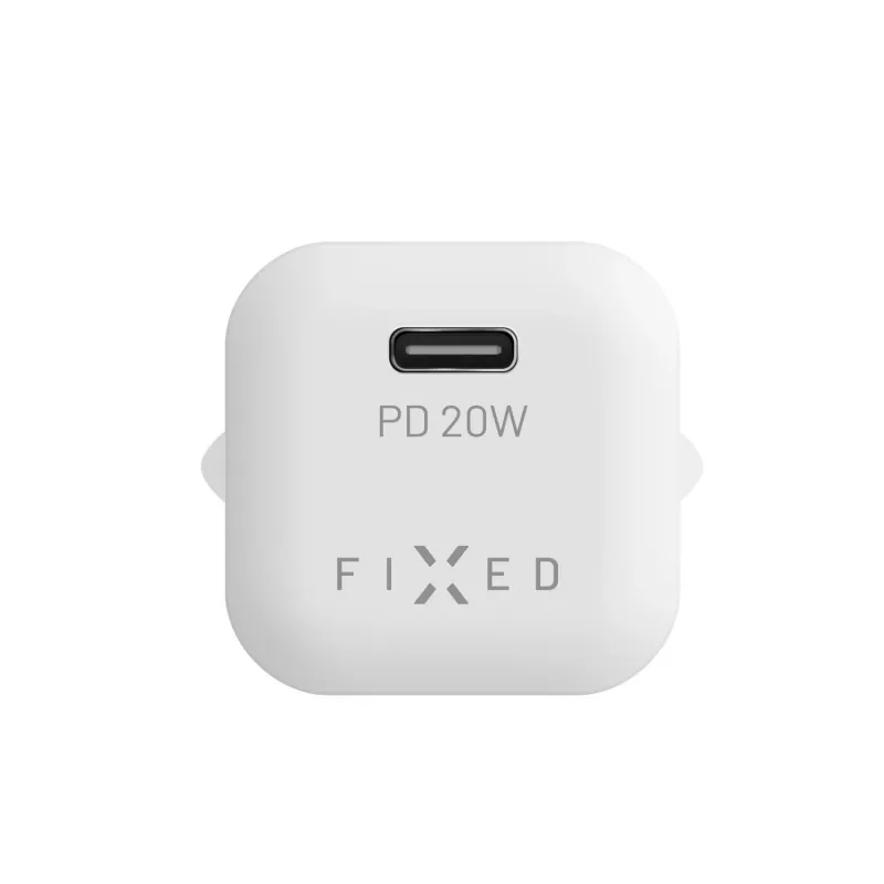 Kannettava USB-C-matkalaturi FIXED FIXC20M-C-WH 20W kompakti muotoilu