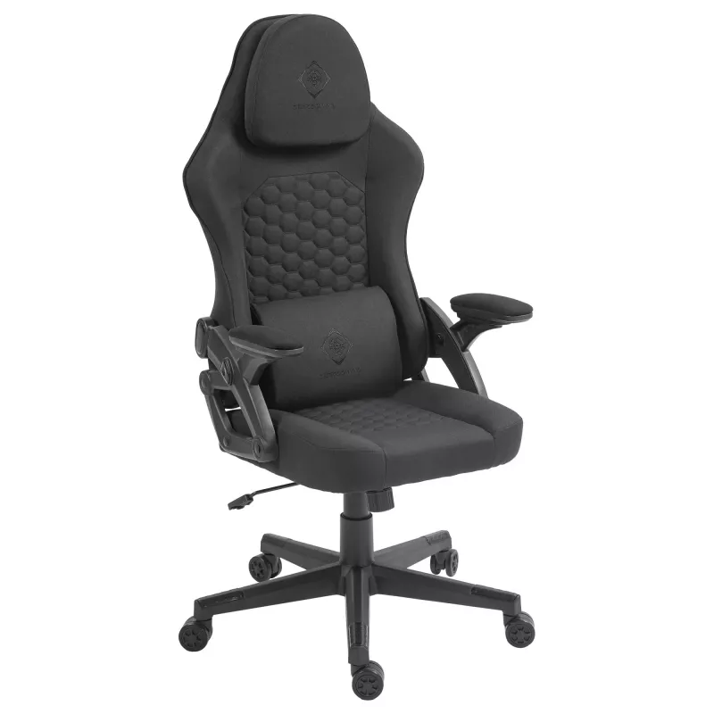 Deltaco DC130 pelituoli Soft Woven Mesh musta (GAM-180)