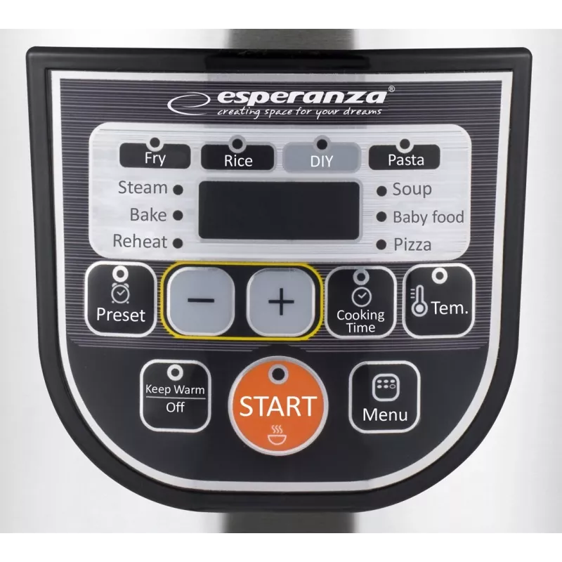 Monitoimikeitin ESPERANZA EKG011, 5 l tilavuus, 860 W, musta/ruostumaton teräs