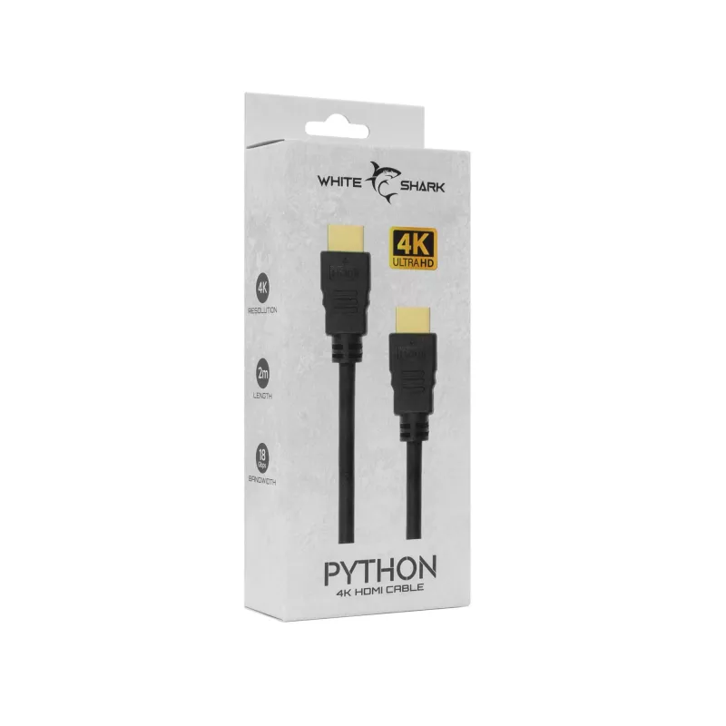 HDMI-kaapeli White Shark Python 2.0 M/M 2m – 4K@60Hz