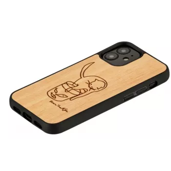 Man and Wood -puhelinkotelo iPhone 12 mini — painettu kissa ja punainen kala