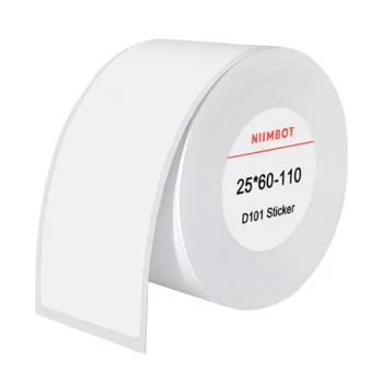Lämpötarrat NIIMBOT 25 x 60 mm valkoinen, 110 kpl