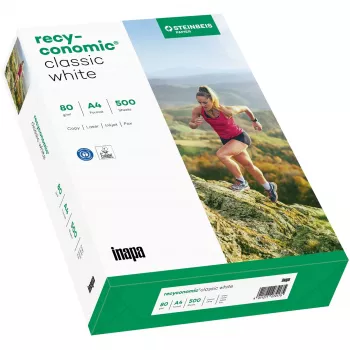 Recyconomic Classic valkoinen A4, paperi DIN A4 (500 arkkia), 80 g/m²