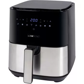 Clatronic FR 3782 H Inox kiertoilmakypsennin, 3,5L, 1500W, ruostumaton teräs/musta