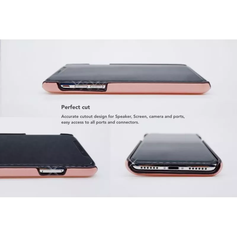 Card Slot Back Shell VixFox iPhone X/XS — pinkki suojakotelo korttipaikalla