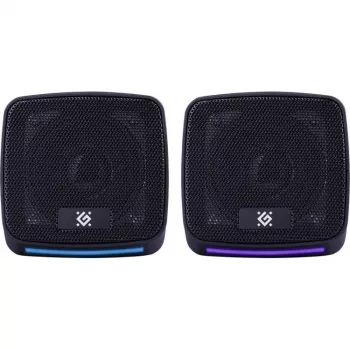 PC-kaiuttimet DEFENDER J3 2.0 6W LED USB, 2×3W RMS, 90–20000 Hz, 3,5 mm, musta