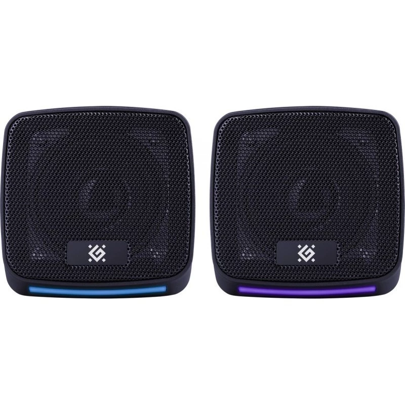 Defender J3 2.0 tietokonekaiuttimet, 6 W, LED, USB-virta, AUX, 90–20000 Hz, musta