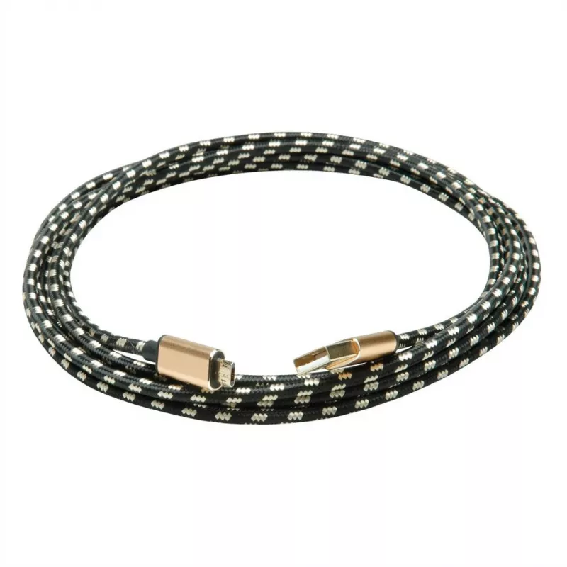 ROLINE 11.02.8820 USB-kaapeli 1,8 m USB 2.0 USB-C Micro-USB B musta - kulta (11.02.8820)