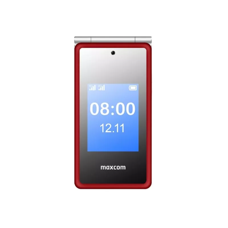 Maxcom MM835L 4G simpukkapuhelin, Dual SIM, 3,5 tuumaa (8,89 cm), USB-C, punainen