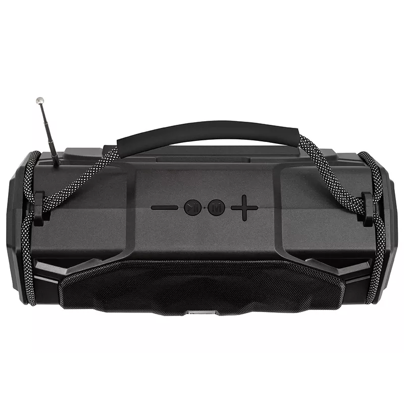 Tracer Explorer TRAGLO47616 kannettava Bluetooth-kaiutin, TWS, Bluetooth 5.3, 15 W RMS, FM-radio, taskulamppu, aurinkopaneeli, 1800 mAh varavirtalähde, microSD, musta