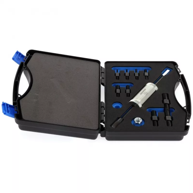 Gedore 1936557 kierresovitinsarja liukuvasaralla, 11 osaa