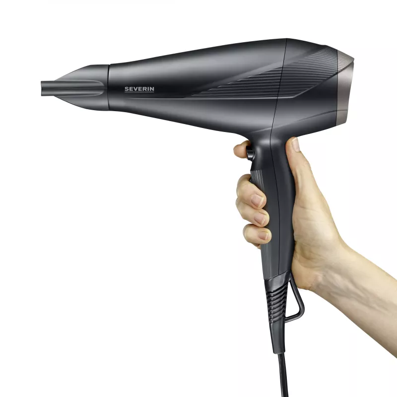 Severin HT 0167 hiustenkuivain, 2300 W, musta/hopea