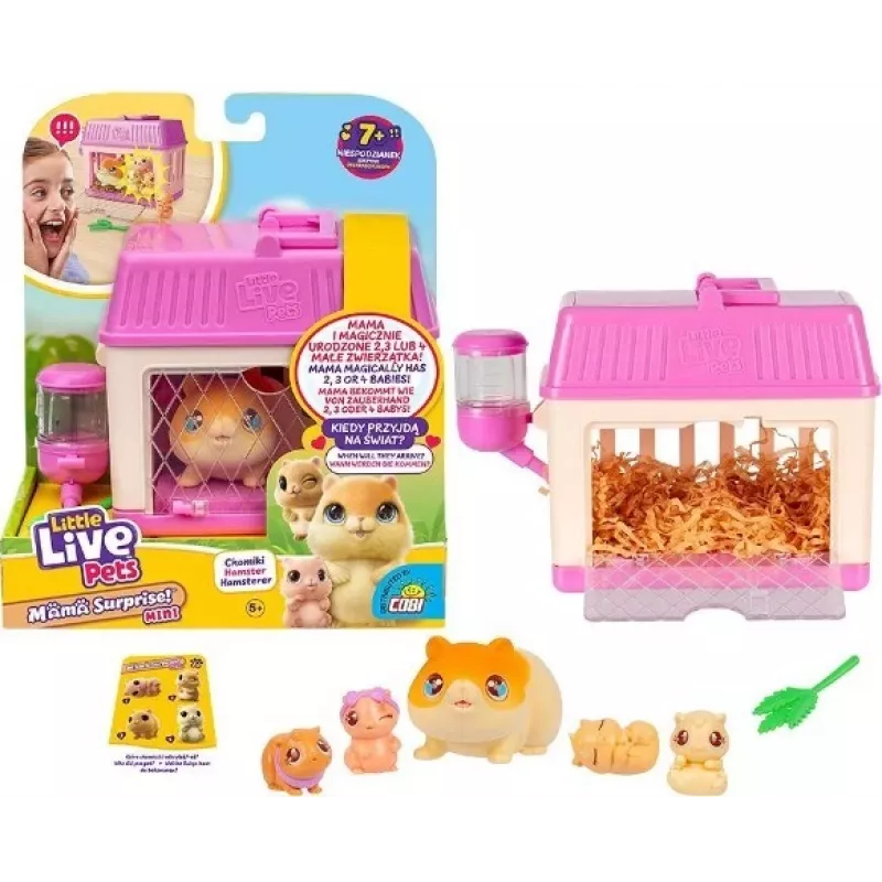 Interaktiivinen lelu Cobi Little Live Pets Mama Surprise Mini Hamster MO-26626, pieni keräilyhahmo