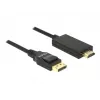 Videokaapeliadapteri DeLOCK 85318 DisplayPort HDMI:hen 3m musta