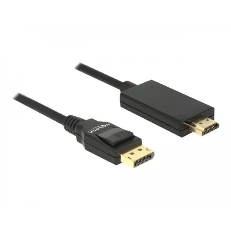 Videokaapeliadapteri DeLOCK 85318 DisplayPort HDMI:hen 3m musta