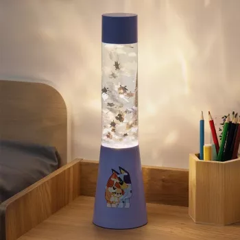 Pöytävalaisin Paladone Bluey GloBuddies Flow Lamp — hahmoteemainen LED-yövalo