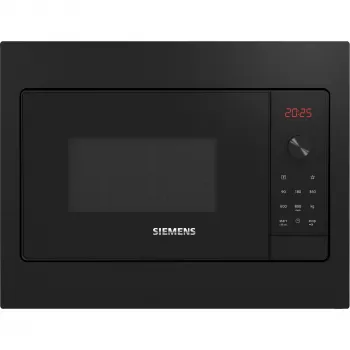 Siemens iQ300 BF523LMB3 mikroaaltouuni musta, ruostumaton teräs pelkkä mikroaaltouuni kalusteisiin asennettava 20 l 800 W