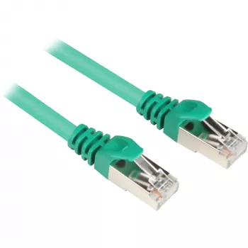 Verkkokaapeli RJ45 uros > RJ45 uros CAT.6 S/FTP (vihreä, 1,5 metriä)