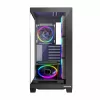 PC-kotelo MODECOM Volcano Stellar 5F ATX Midi Tower, karkaistu lasi, 5 esiasennettua tuuletinta, USB‑C, tukee microATX/ATX, max. GPU 420 mm, CPU-jäähdyttimen korkeus 175 mm