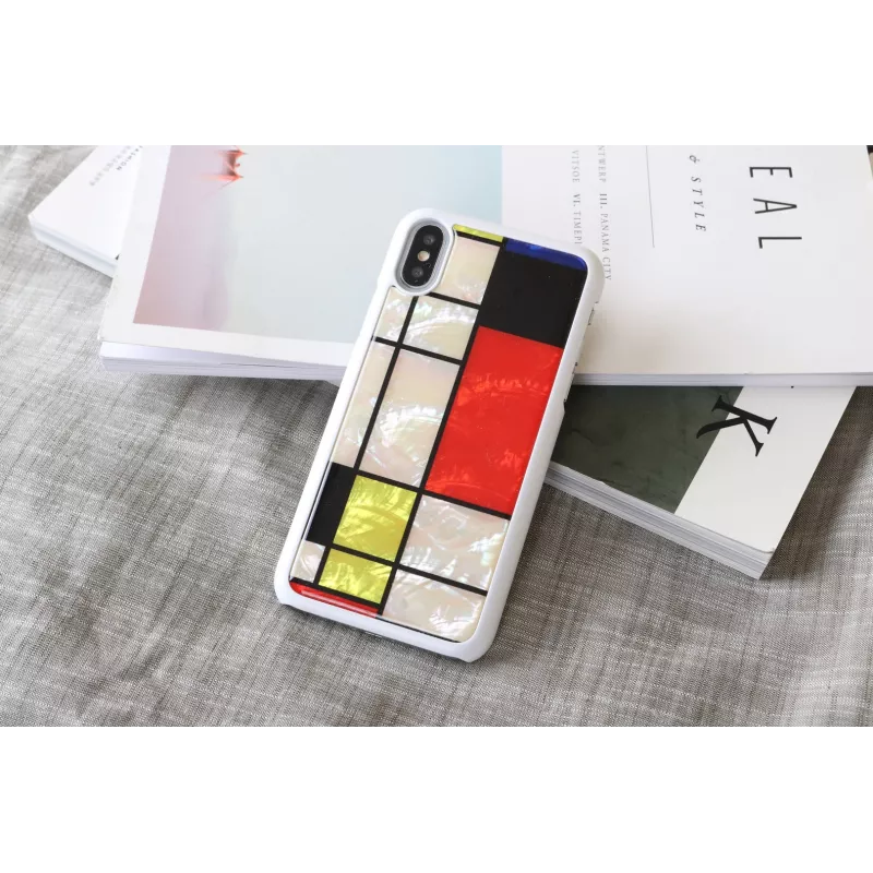 iKins Mondrian suojakuori iPhone XS/X, valkoinen, K1624H