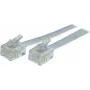 Telefonin modulaarikaapeli ShiverPeaks 70095-W 6/4 Western (RJ11) -liittimellä