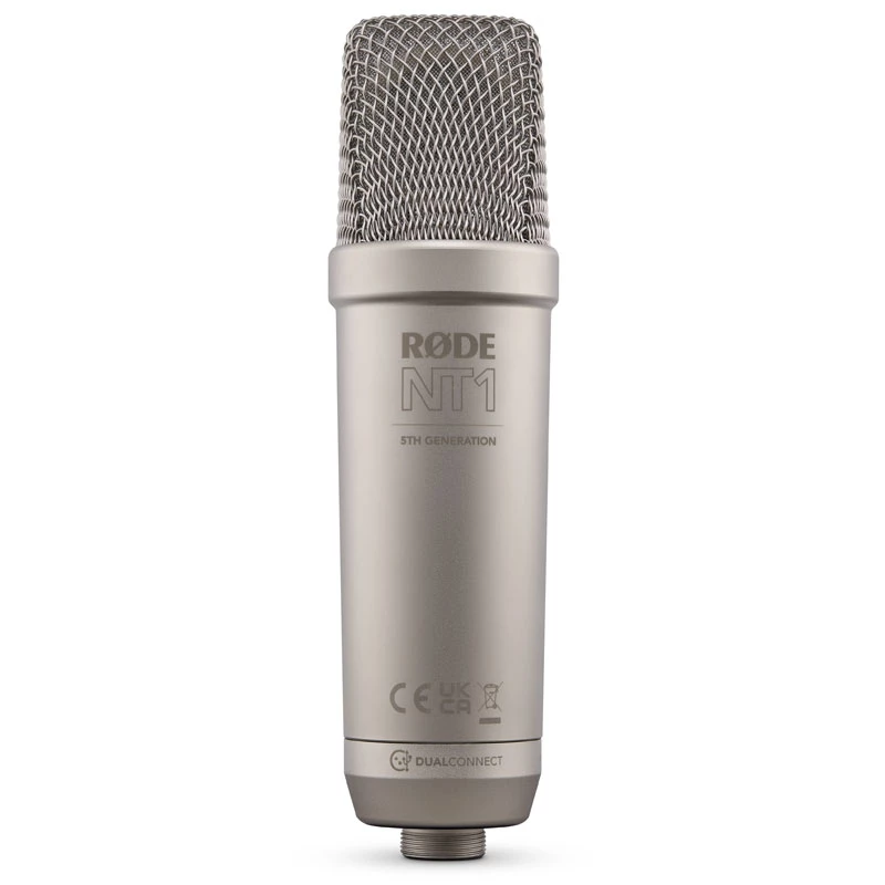 Rode NT1 5th Generation studiokondensaattorimikrofoni XLR- ja USB-liitännällä, hopea (NT1GEN5)