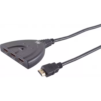 HDMI-kytkin ShiverPeaks 05-02001 — 3 tuloa, 1 lähtö, 4K2K-tuki
