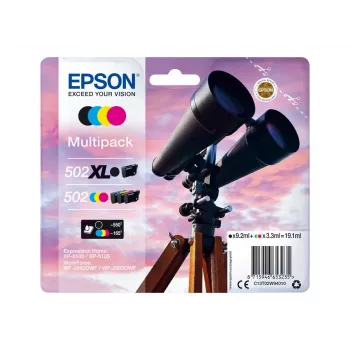 Epson 502 XL -mustekasetti 4 kpl alkuperäinen High (XL) -tuotto musta, sininen, magenta, keltainen