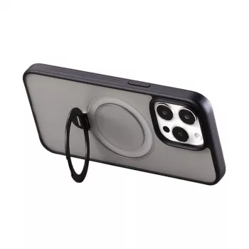 Magneettinen suojakotelo Joyroom JR-BP004 iPhone 15 Pro -puhelimelle, musta, ohut profiili, MagSafe-yhteensopivat magneetit