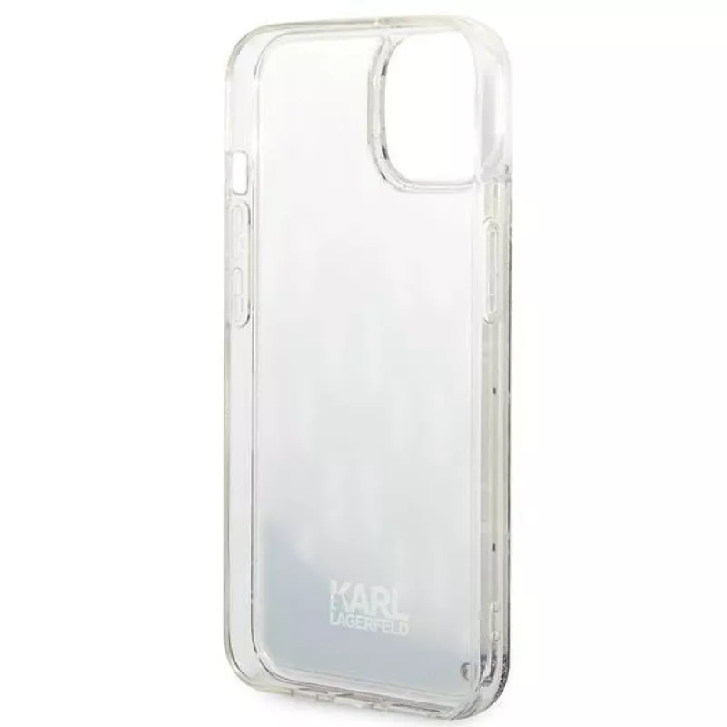 Karl Lagerfeld KLHCP14MLMNMS iPhone 14 Plus 6.7 kova kotelo hopea / hopea Liquid Glitter Monogram