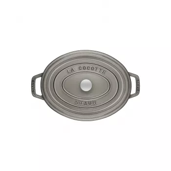 Ovaali pata valurautaa Staub 29 cm, grafiitinharmaa