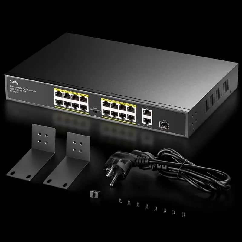 Cudy FS1018PS1 verkkokytkin 18 Fast Ethernet -porttia PoE