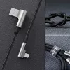 CB-AL01 musta Oem nylonkaapeli USB Lightning 2m 90 asteen liittimet C
