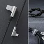 CB-AL01 musta Oem nylonkaapeli USB Lightning 2m 90 asteen liittimet C