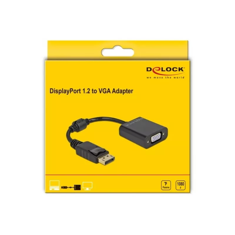 Sovitin DisplayPort 1.2 uros VGA naaras DeLOCK 61006