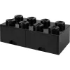 Vetolaatikko LEGO Room Copenhagen Brick 8 musta – säilytyslaatikko LEGO-palikoille