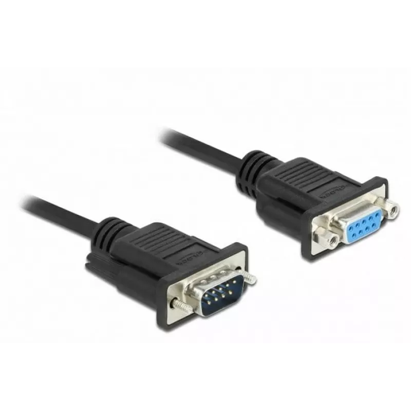 Sarjaporttikaapeli DeLOCK 86579 musta 2 m RS-232 Sub-D9