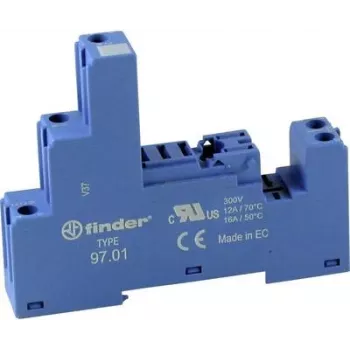 FINDER FIN 97.01 - relekanta: FIN 46.61 / 86.30, sininen (9701)