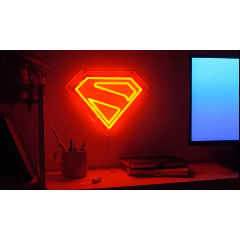 Seinäkiinnitteinen LED-neonvalo Paladone Superman PP14478SMTVN, koristeellinen seinäkilpi