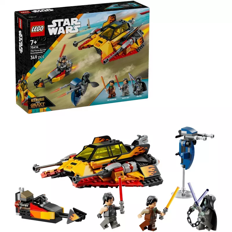 LEGO Star Wars Flame Speeder 75414 lumiajoneuvosarja – 349 osaa, 3 minihahmoa, ikä 7+