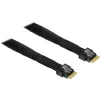 Kaapeli MiniSAS SFF 8654-4i > SFF 8654-4i (musta, 0,7 metriä)