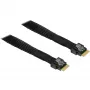 Kaapeli MiniSAS SFF 8654-4i > SFF 8654-4i (musta, 0,7 metriä)