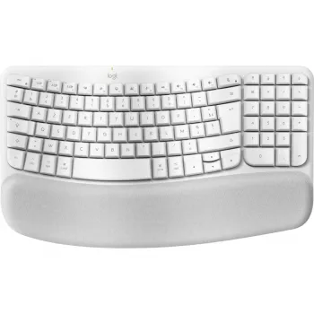 Logitech Ergo Series Wave Keys for Mac - näppäimistö - langaton - Bluetooth LE - AZERTY - ranska - rikkivalkoinen (920-012406)