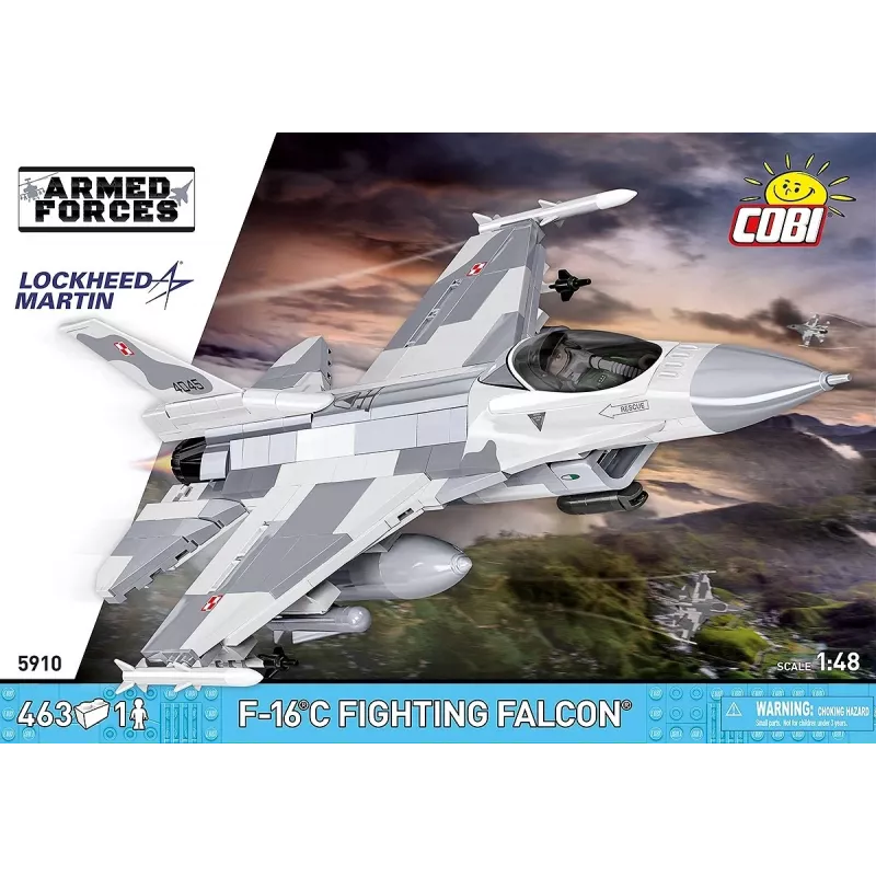 Rakennussarja Cobi F-16C Fighting Falcon – 463 osaa, mallirakennussarja mittakaavassa