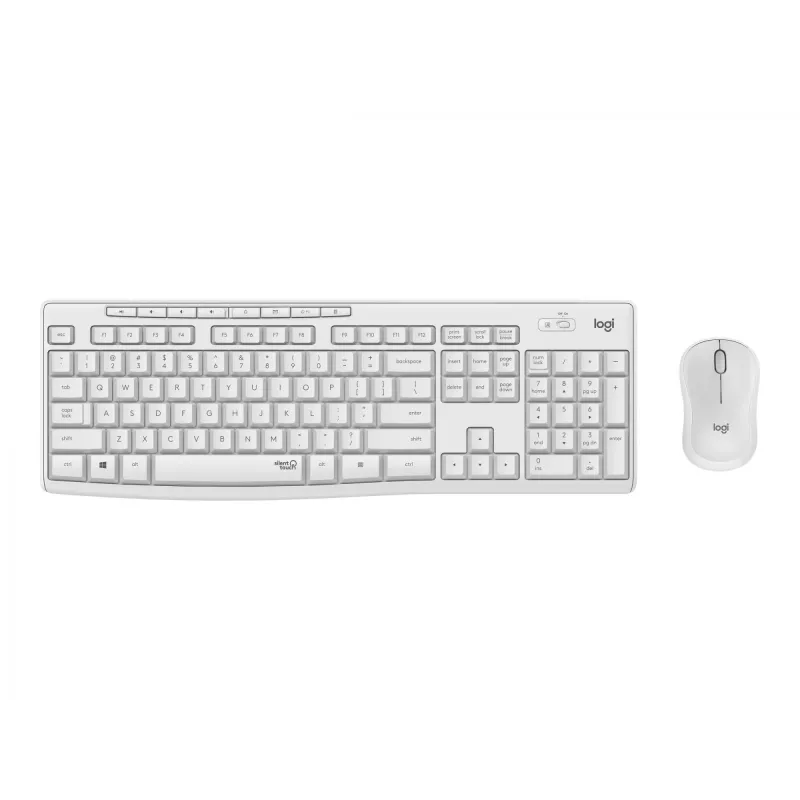 Logitech MK295 Silent - näppäimistö-hiiri-sarja - langaton - 2,4 GHz - italialainen - cremevalkoinen