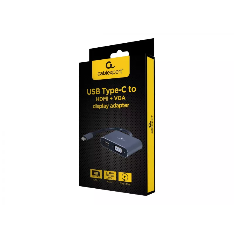 Cablexpert A-USB3C-HDMIVGA-01 USB-näytönohjainsovitin harmaa