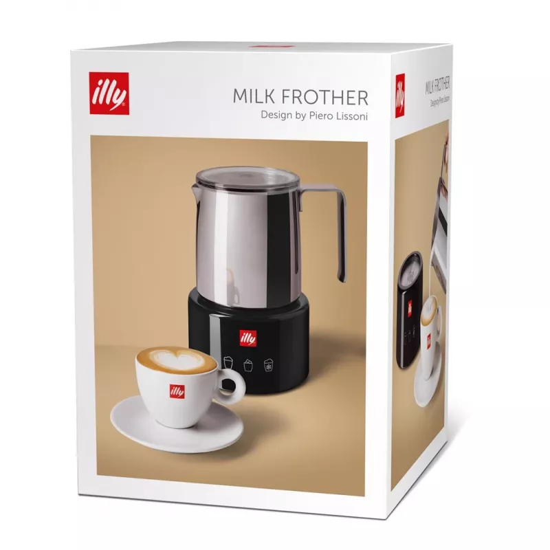 Illy 23760 -maidonvaahdotin/-lämmittäjä musta ruostumaton teräs 250 ml